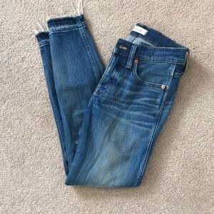 Madewell Distressed Blue Skinny Jeans